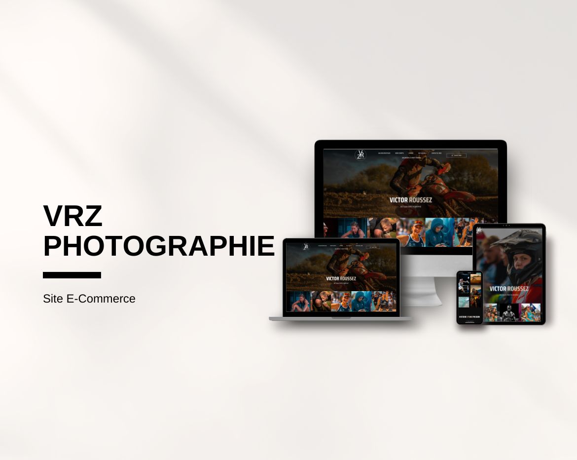 Visuels du site VrzPhotographie, conçu et développé par l'agence Lexara, Agence spécialisée en création de site Ecommerce via woocommerce